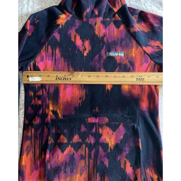 COLUMBIA Ali Peak Pullover Fleece Hoodie Dark Nocturnal Folk Blur Womens XS - Picture 4 of 13